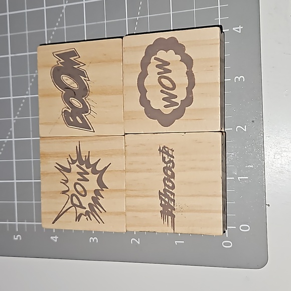 Comic book Onomatopoeia or Action Sounds Rubber Stamp Set #2 - Picture 2 of 3